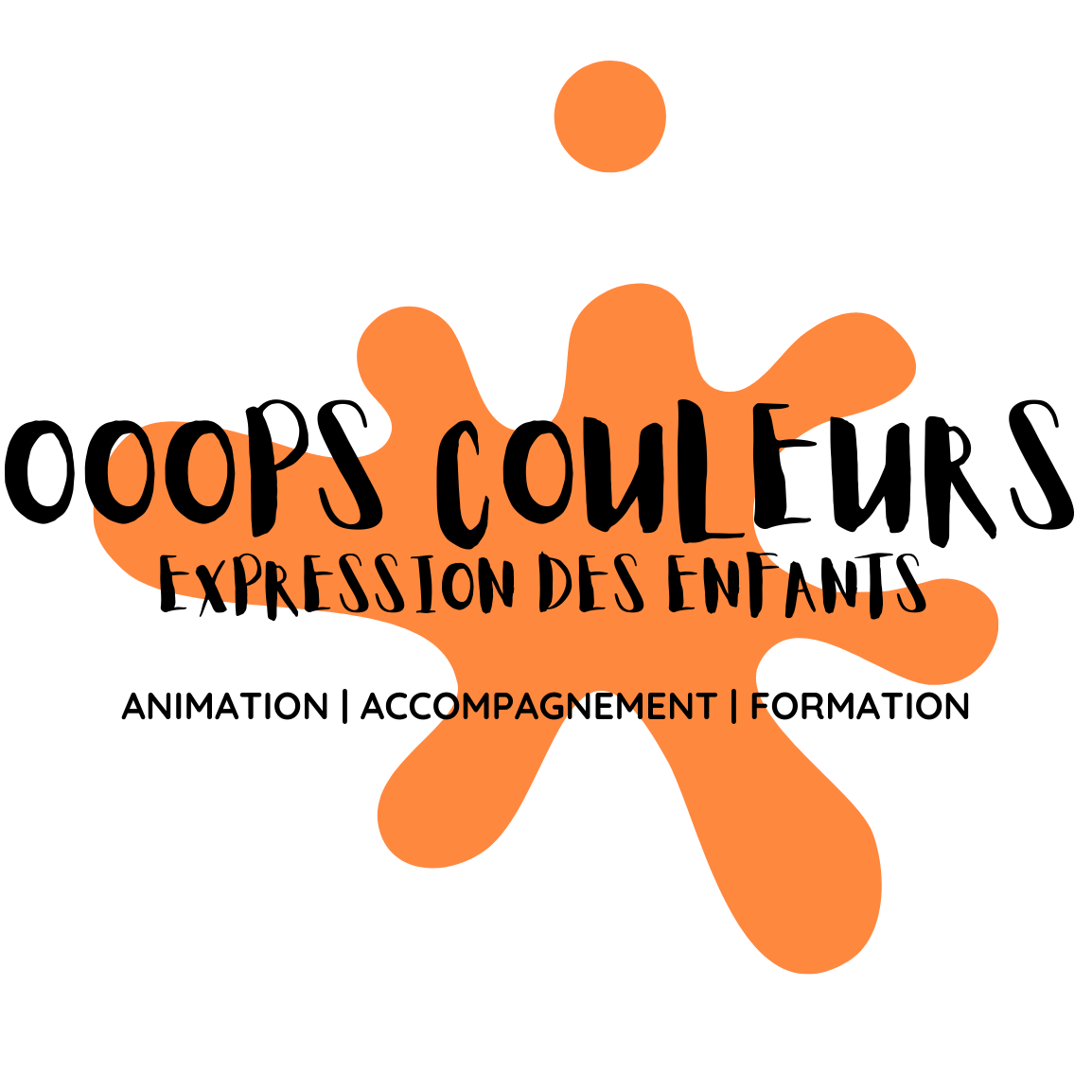 Logo OOOPS Couleurs - Expression des enfants - Animation, accompagnement, formation